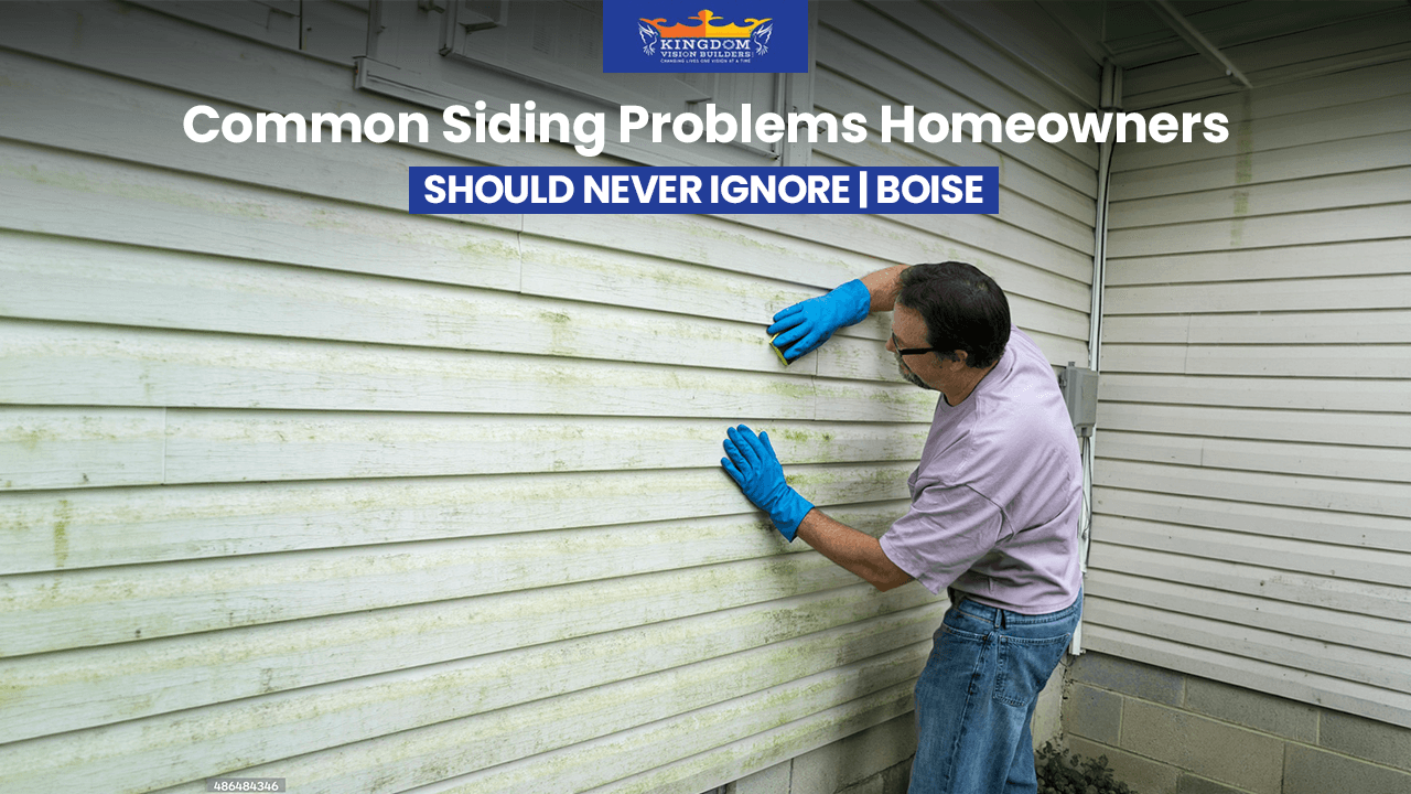 Common siding problems visible on a home's exterior