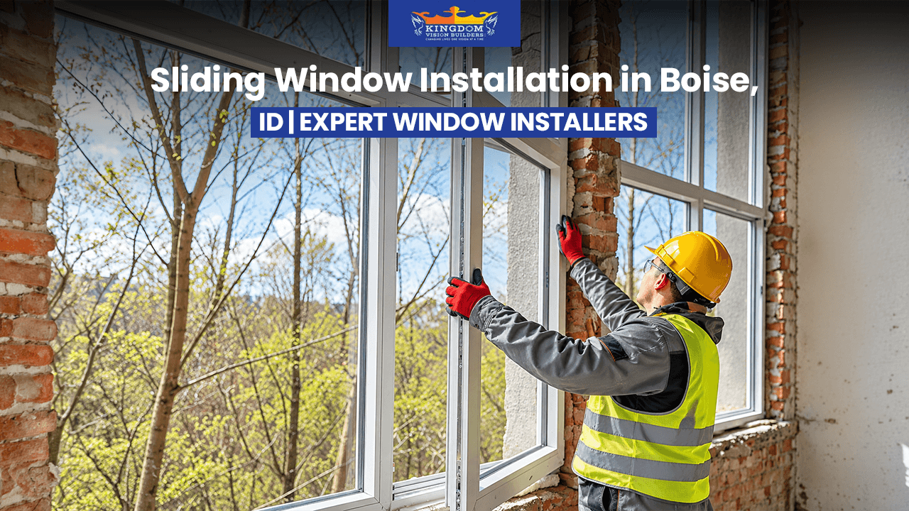 Sliding window installation in a Boise home