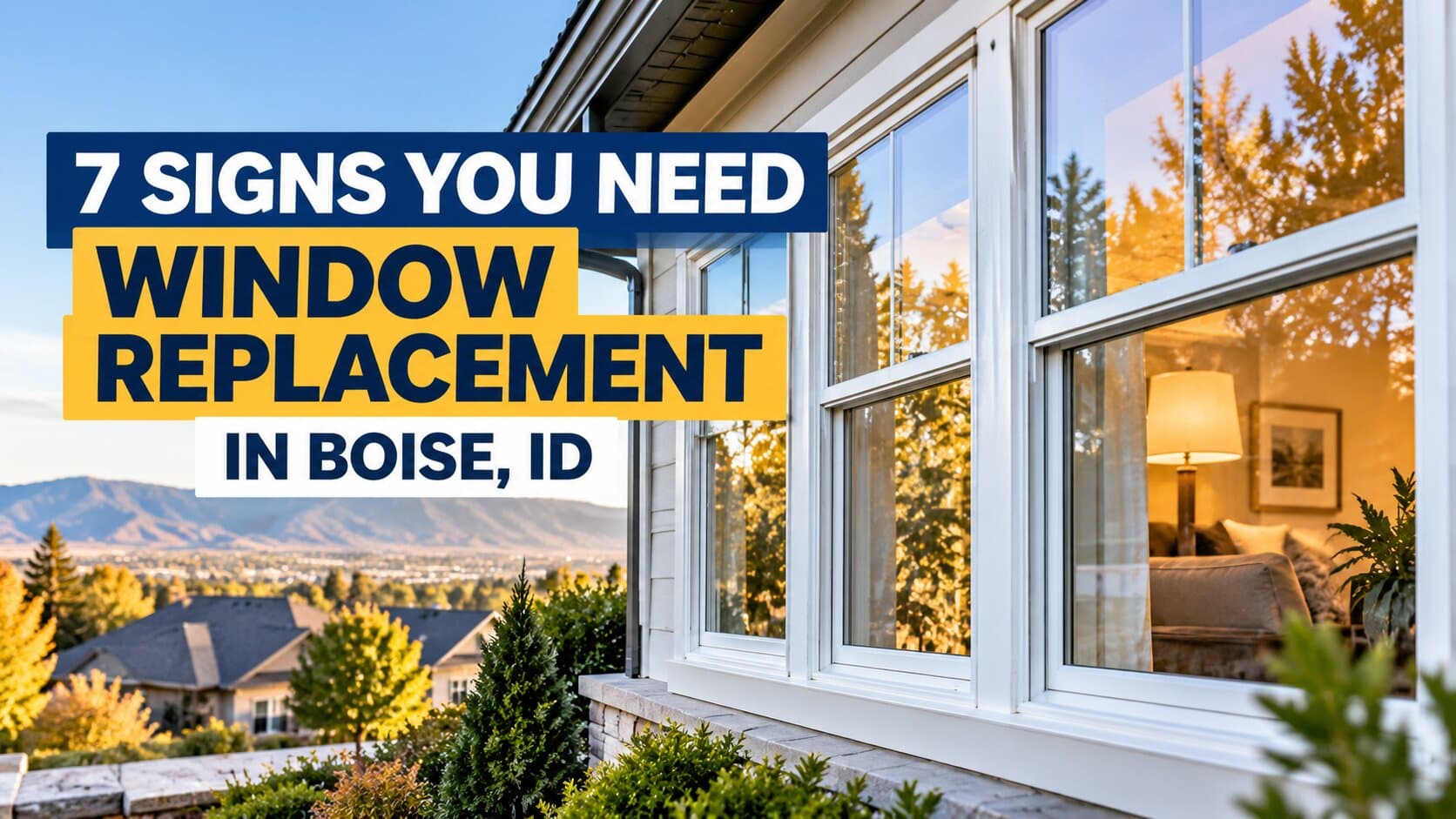 Energy-efficient replacement windows in a bright home